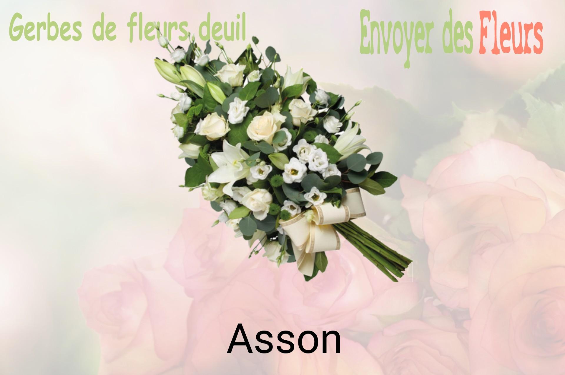 Gerbe de fleurs de deuil livrée à Asson